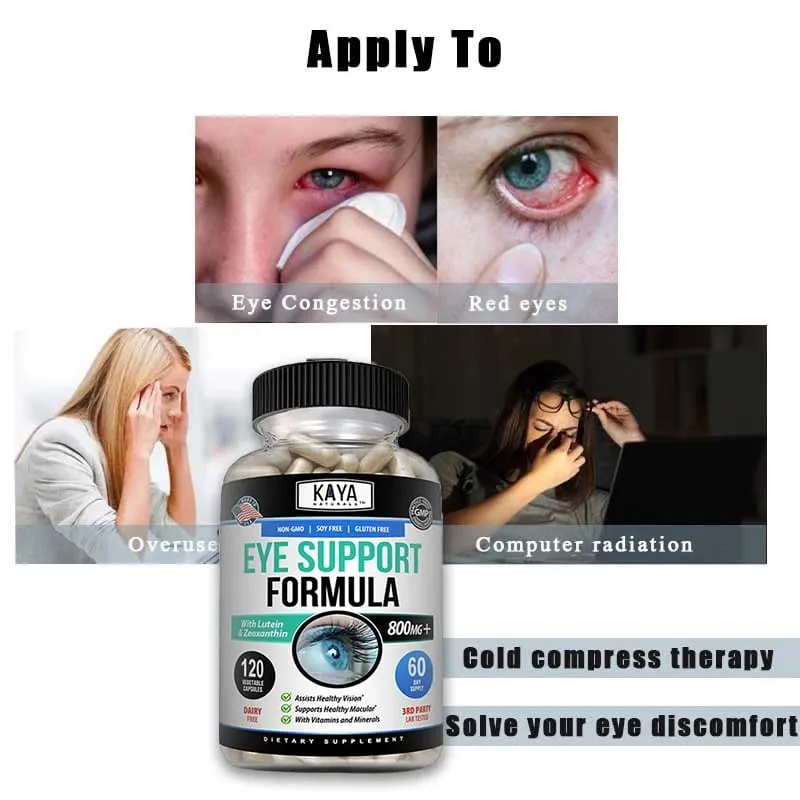 Eye Support Capsules Lutein Bilberry - Improve Vision Health Macula Healthy Macula Blue Light & Eye Fatigue Relief — image 2