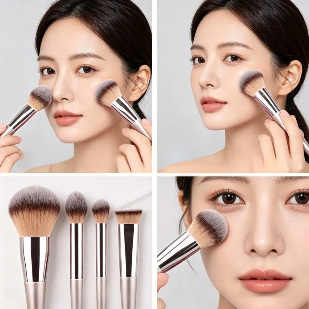 10Pcs Makeup Brushes Kumpletong Set Soft Fluffy Foundation Loose Powder Blush Concealer Eye Shadow Brush Propesyonal na Mga Tool sa Pampaganda — image 4