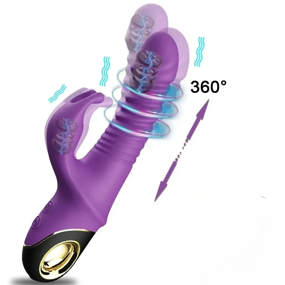 9 โหมดอัตโนมัติ Telescopic Rabbit Vibrator สำหรับผู้หญิง G Spot Clitoral Stimulator หญิง Masturbator ของเล่นสำหรับผู้ใหญ่ — image 1