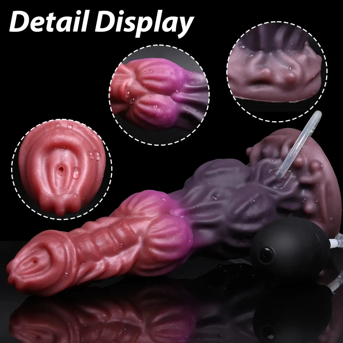 Ejakulation Anal Plug Hund Wolf Dildo Aufblasbare Big Knot Monster Dildos Penis Squirting Starker Sauger Dick Sexspielzeug für Frauen Männer — image 4