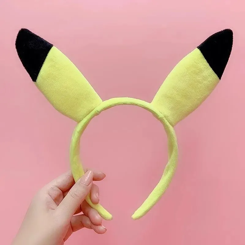 7 รูปแบบ Pikachu น่ารักอุปกรณ์เสริมผม Pokemon Headband Plus ตุ๊กตาแถบคาดศีรษะเชือกผมสายรัดข้อมือ Kawaii ของเล่นเด็กคอสเพลย์ของขวัญ — image 4