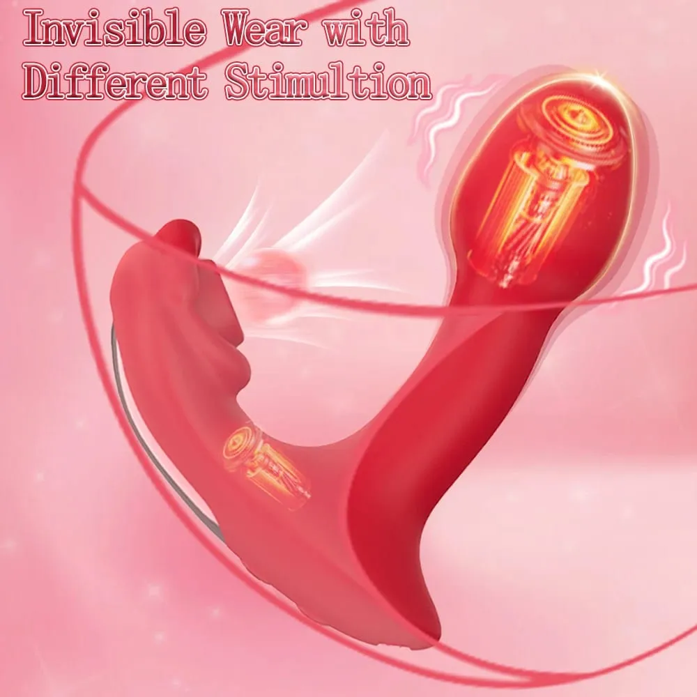 Vibratore per succhiare indossabile con controllo APP 9 Modalità di suzione e vibrazione Stimolatore del clitoride del punto G Masturbatore femminile Giocattoli del sesso per le donne — image 5