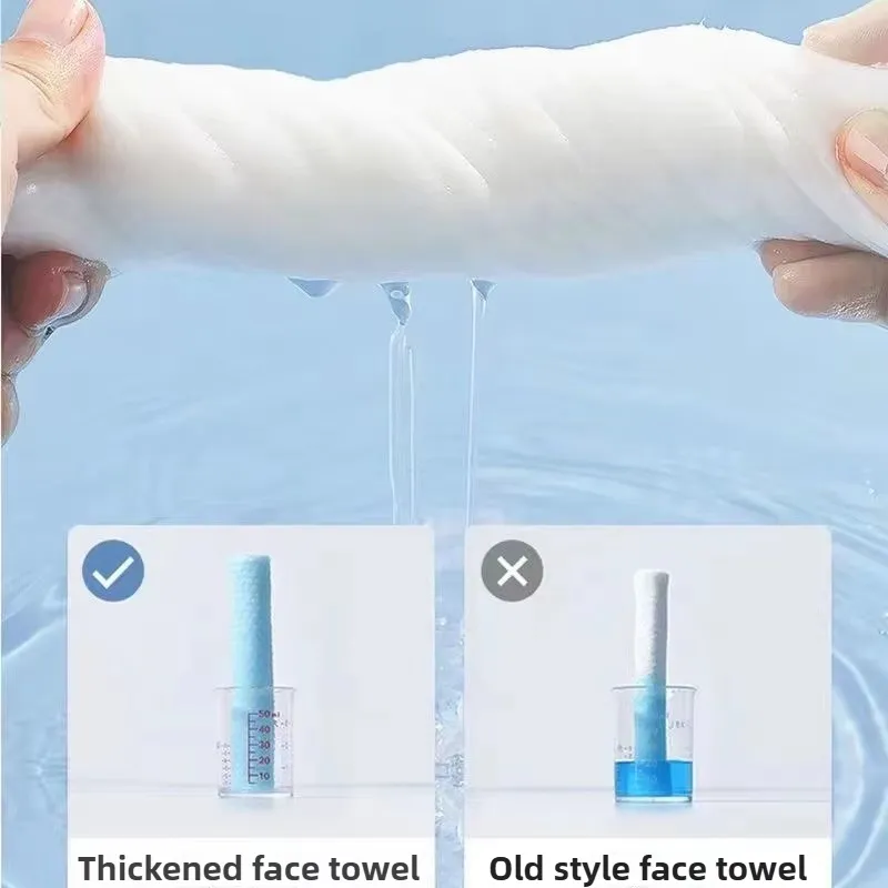 Wiederverwendbares, verdicktes Gesichtstuch. Eine Packung mit 50/100 Stück pro Packung. Reisereiniger, Nass- und Trocken-Make-up-Entferner, Werkzeug aus weichem Baumwollstoff — image 2