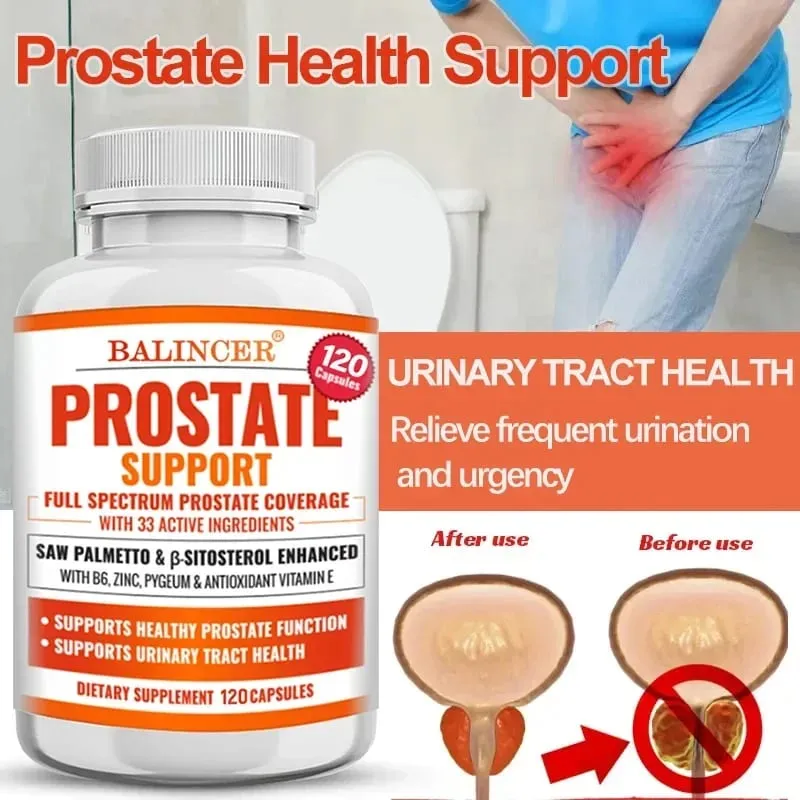 Integratori per la prostata per uomo - Integratori per la salute dell'uomo per la salute della prostata Capelli Salute delle vie urinarie Vescica e problemi urinari — image 1