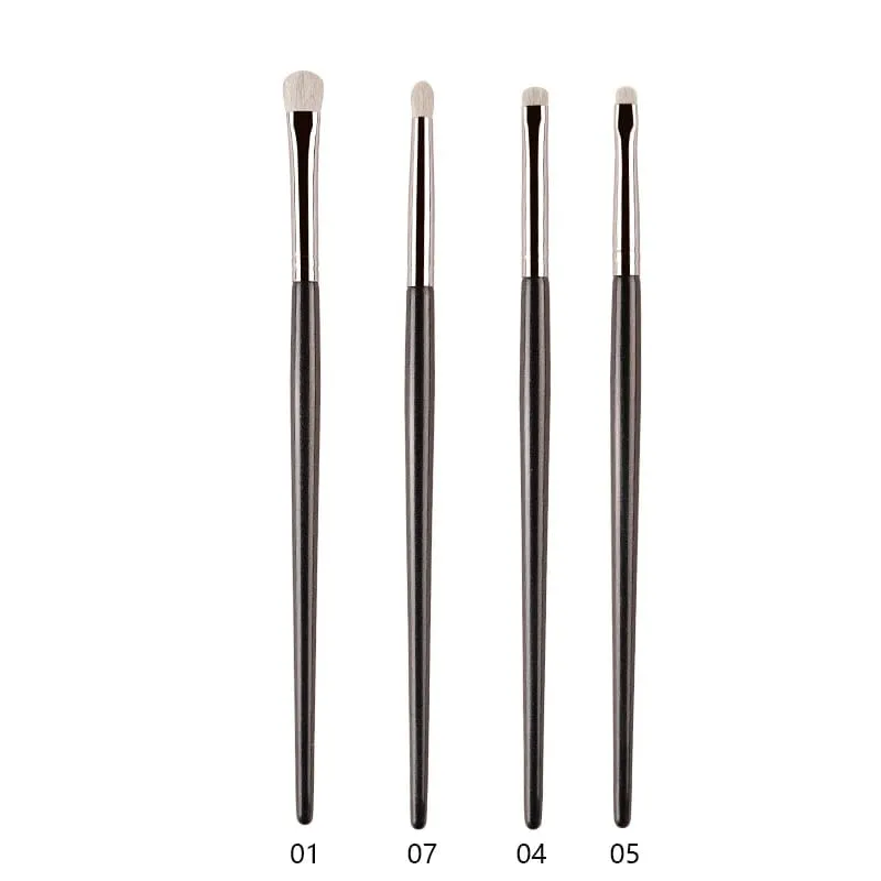 1pc White Pony Hair Ombretto Pennelli per trucco Piccola sbavatura Precisione Piega Dettaglio Smussatura Ombretto Pennello per trucco Liner Labbro