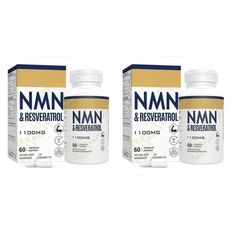 NMN & Resveratrol Capsules Supplément complexe antioxydant avec extrait de poivre noir 1100 mg 60 capsules — image 8