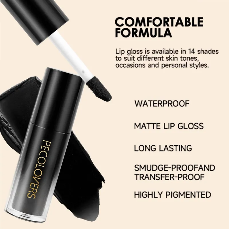 Set Rias Wajah Seri Hitam 3 Buah/SET Lipstik Tahan Air Matte Pena Eyeliner Eyeliner Hitam Tahan Air Sempurna untuk Halloween — image 3