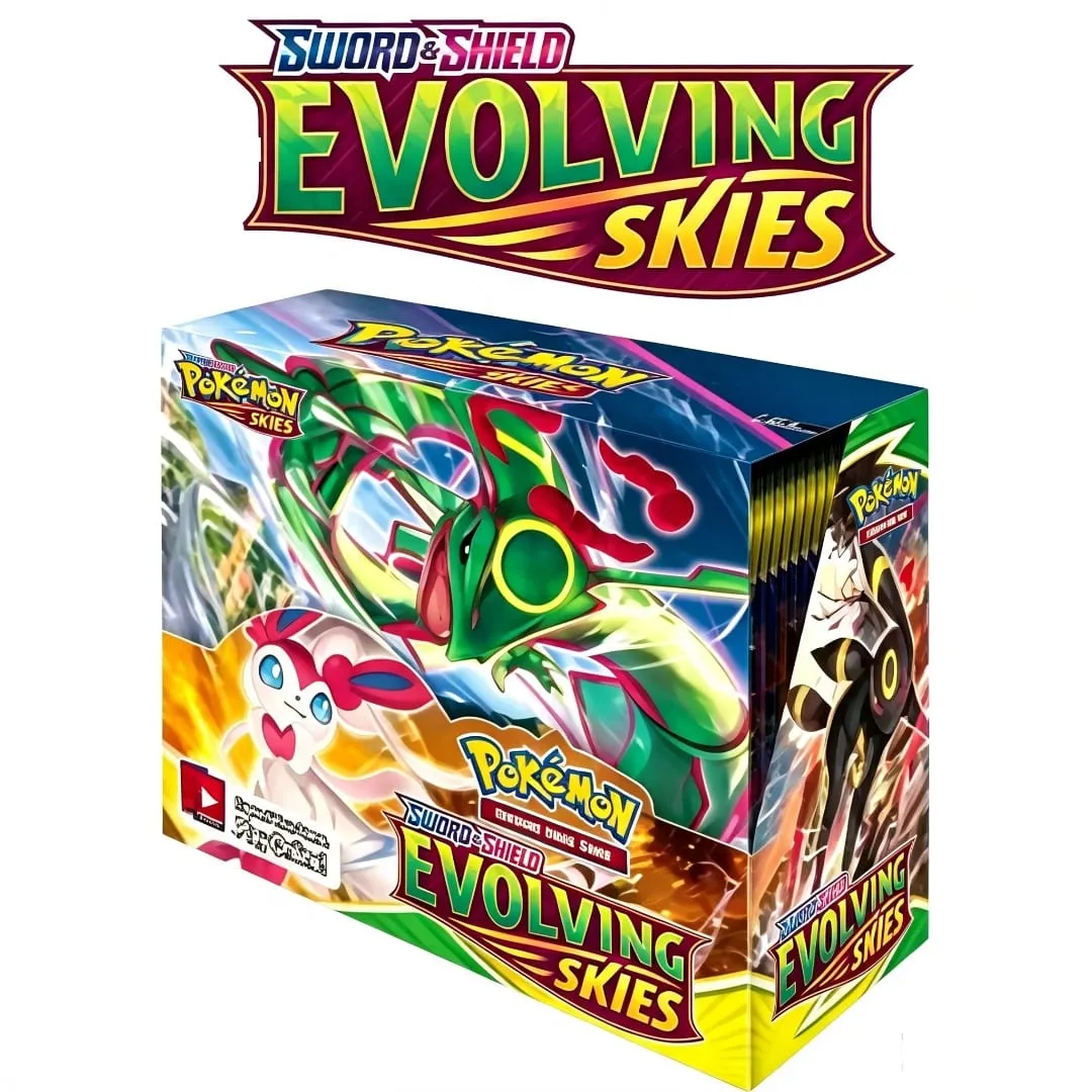 Pokemon TCG Sword & Shield Evolving Skies Booster Box 36 Packs Trading Card Game Collection Cards Toy for Kids Gift — image 1