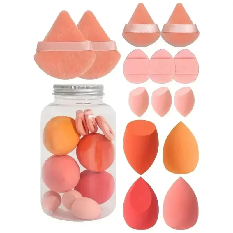 12/14 Pièces Éponge De Maquillage Cosmétique Bouffée Fondation Éponges Mélangeur Beauté Oeuf Poudre Bouffées Maquillage Accessoires Femmes Outils De Maquillage — image 11