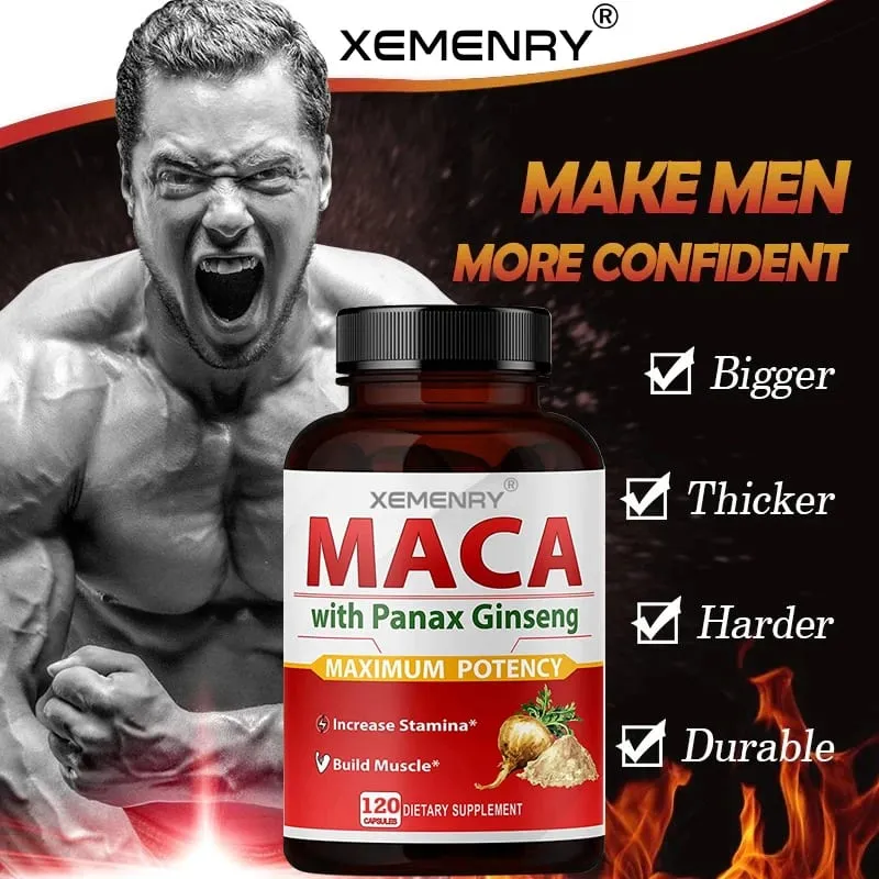 Kapsul Maca - Meningkatkan Saiz Kekerasan Meningkatkan Kekuatan Melegakan Keletihan Maca Ginseng Asli — image 3
