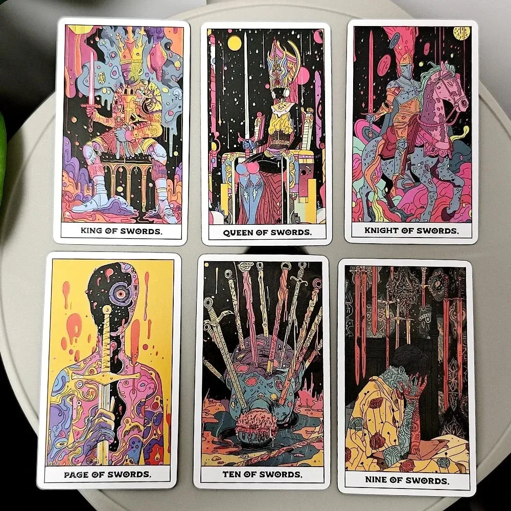 Jeu de Tarot fantôme 10.3x6cm, 78 cartes de Tarot colorées basées sur le système Rider Waite — image 3