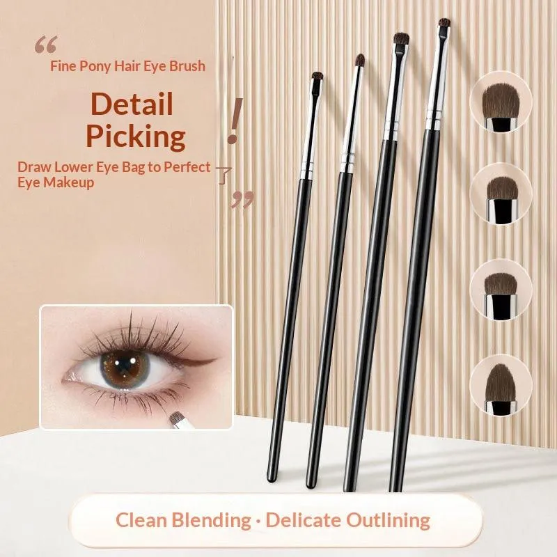 4/6Pcs Berus Calit Bawah Mata Berus Celak Lembut Alat Solekan Mata Sempurna Set Berus Perincian Mata Berus Pembayang Mata Rambut Kuda — image 2