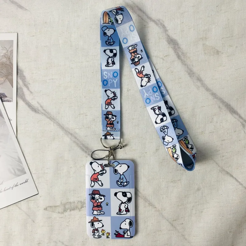 Credential Holder Cartoon Animal Neck Strap Lanyard for Key Keychain USB Badge Holder Keyring Accessories Gifts