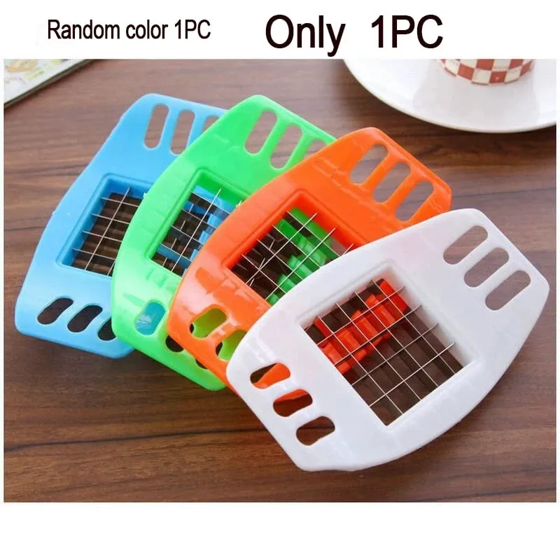 1Pcs Plastic Kitchen Handheld Potato Slicer Tomato Cutter Tool Lemon Cutting Cooking Kitchen Accessories