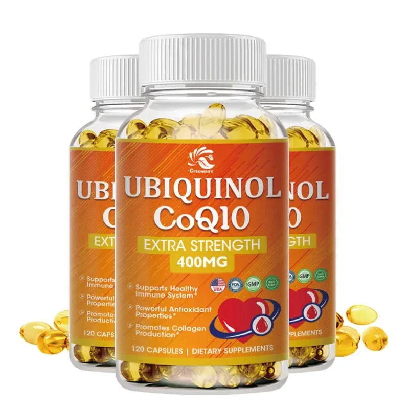 Greensure 400 mg wchłanialnego koenzymu Q10 w kapsułkach 60/120 kapsułek roślinnych - przeciwutleniacz ochronny