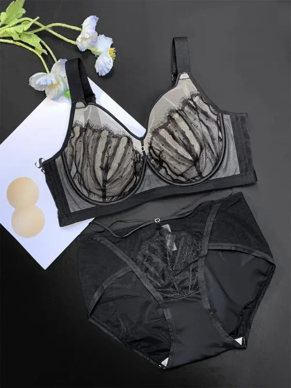 Büyük Göğüs için Kablosuz Push Up Sütyen Ayarlanabilir Konfor Fit Dantel Bralette Sarkmayı Önler ve Şekli Geliştirir Kusursuz Tasarım — image 12