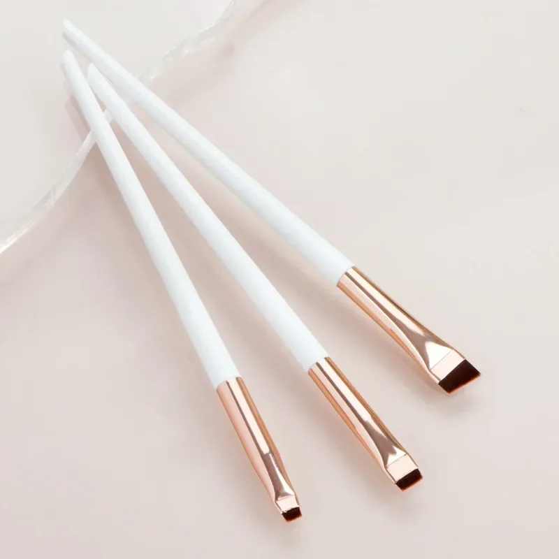 3 pz/set Lama Eyeliner Pennello Pennello per Sopracciglia Portatile Piatto Fine Eye Liner Brow Contour Pennelli per Trucco Cosmetico Strumento di Trucco di Bellezza — image 9