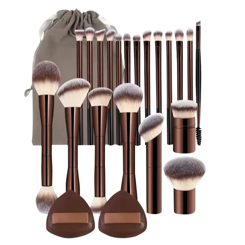 Propesyonal na Makeup Brush Double Head Foundation Powder Concealer Makeup Brush Soft Fiber Hair Cosmetic Beauty Tools — image 1