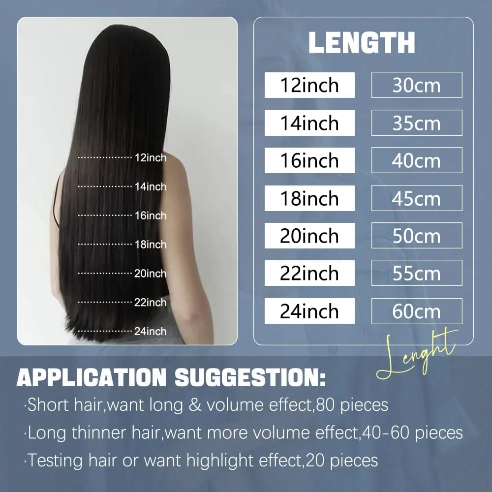 Remy egyenes szalag emberi hajhosszabbításhoz 20 db Omber szőke szalag hajhosszabbításhoz Skin Weft természetes haj 14-24 hüvelykes láthatatlan — image 5
