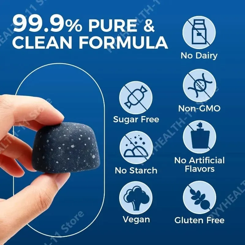 Methylenblaue Gummibonbons, 5 mg, 30/60 Karat, Blaubeergeschmack für anhaltende Energie, geistige Klarheit und Stimmung, zelluläre Unterstützung — image 3