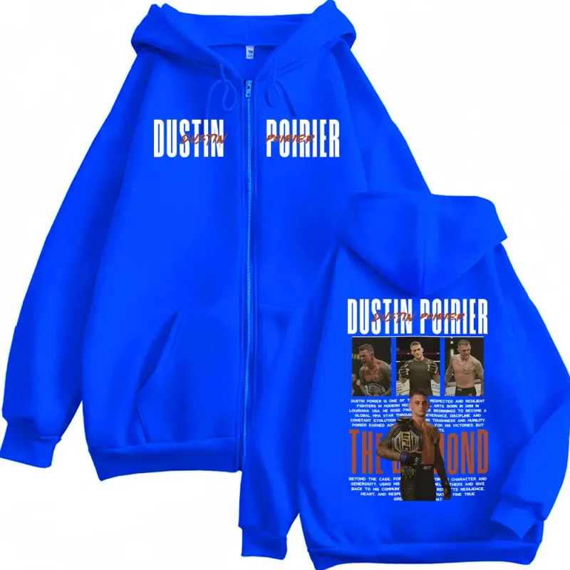 Limited DUSTIN POIRIER THE DIAMOND Zipper Hoodies Men Women Fashion Violence Aesthetic Sweatshirts Coats Casual Zip Up Pullovers — image 4