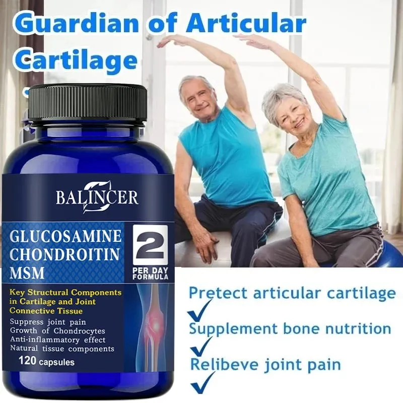 Le complexe Balincer Glucosamine Chondroïtine pour le soutien des articulations et la santé des os soutient la réparation du cartilage et améliore la mobilité articulaire — image 6