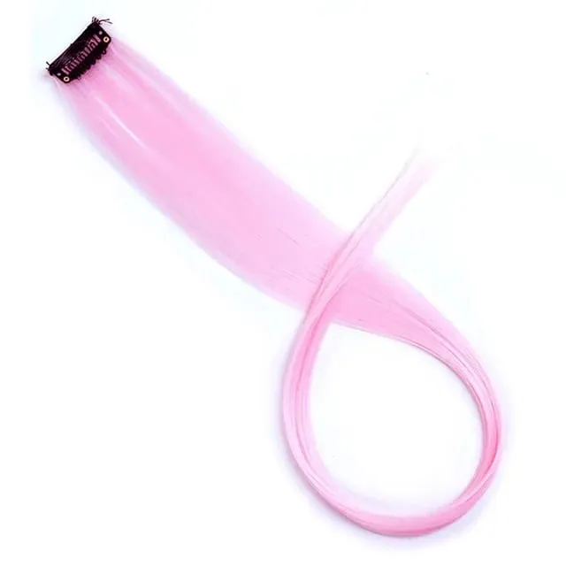Clip sintetica lunga dritta da 22 pollici nelle estensioni dei capelli Posticci ad alta temperatura Colori arcobaleno Accessori per capelli per le donne — image 16