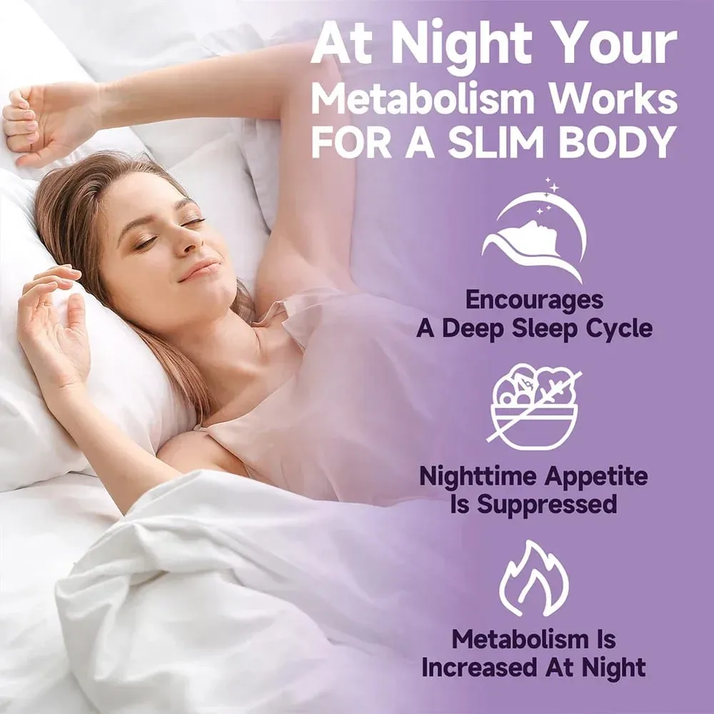 Nighttime Fat Burner Sleep Supplement and Appetite Suppressant for Men and Women - Metabolism Detoxification — image 4