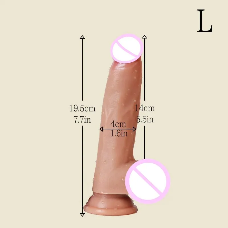 Dildo Realistik Zakar Silikon 6/7/9 Inci Dildo Besar dengan Cawan Sedut untuk Wanita Melancap Lesbain Mainan Seks Dubur untuk Dewasa