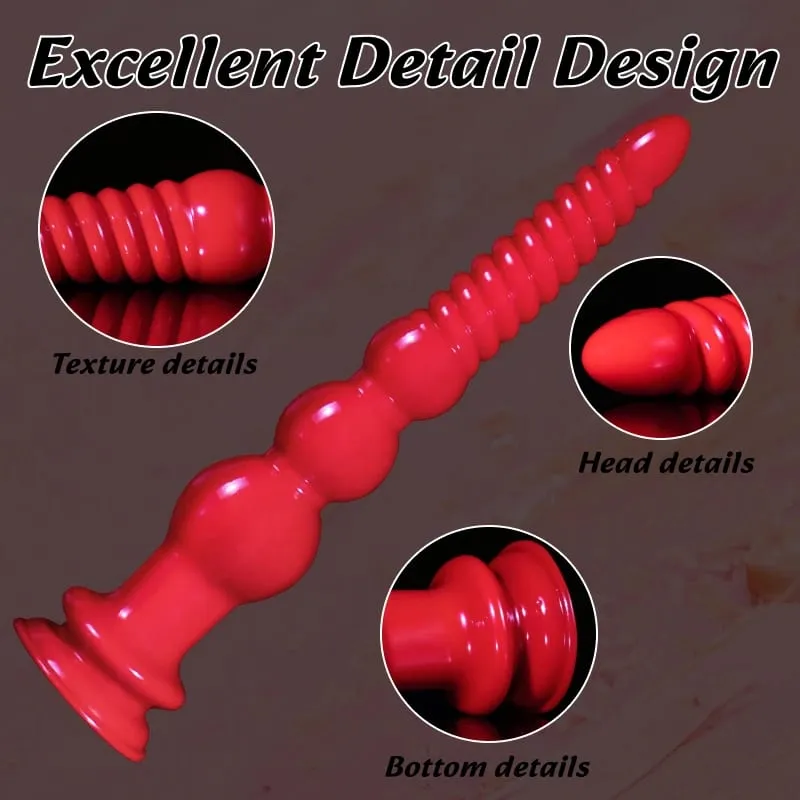 부드러운 PVC 조롱박 모양의 항문 구슬 질감 된 항문 플러그 흡입 컵 항문 플러그 전립선 마사지 커플 남녀 공용 성인 섹스 토이 — image 5