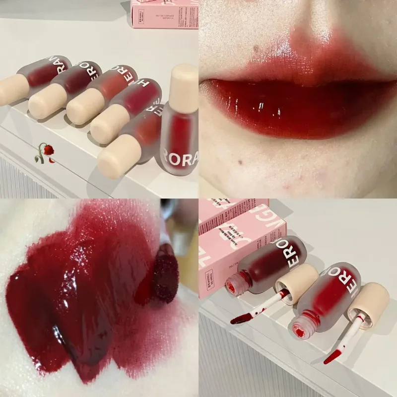 Matte Frosted Lip Gloss ลิปสติกเนื้อลิควิดไม่เหนียวเหนอะหนะให้ความชุ่มชื้น พิกเมนต์สีริมฝีปาก เครื่องสำอางแต่งหน้ารายวัน — image 7
