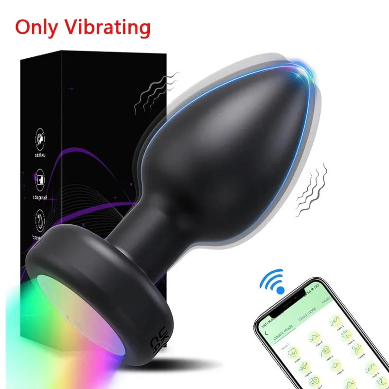 APP Kontrolü LED Rotasyon Titreşimli Butt Plug Kadınlar için Wiggle Anal Vibratör Eşcinsel Erkekler Anal Plug Etkileşim Seks Oyuncak Çiftler için — image 10