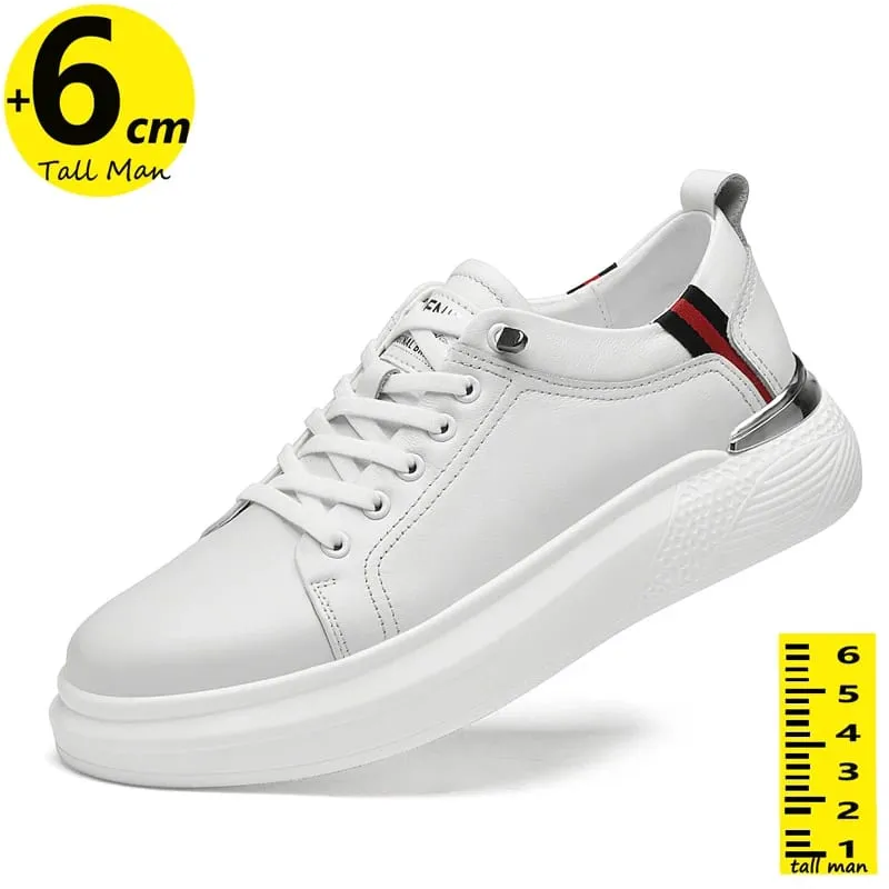 5001 Mann Weiße Turnschuhe Männer Aufzug Höhe Erhöhung Einlegesohle 6 cm Sport Plus Größe 37-43 — image 1