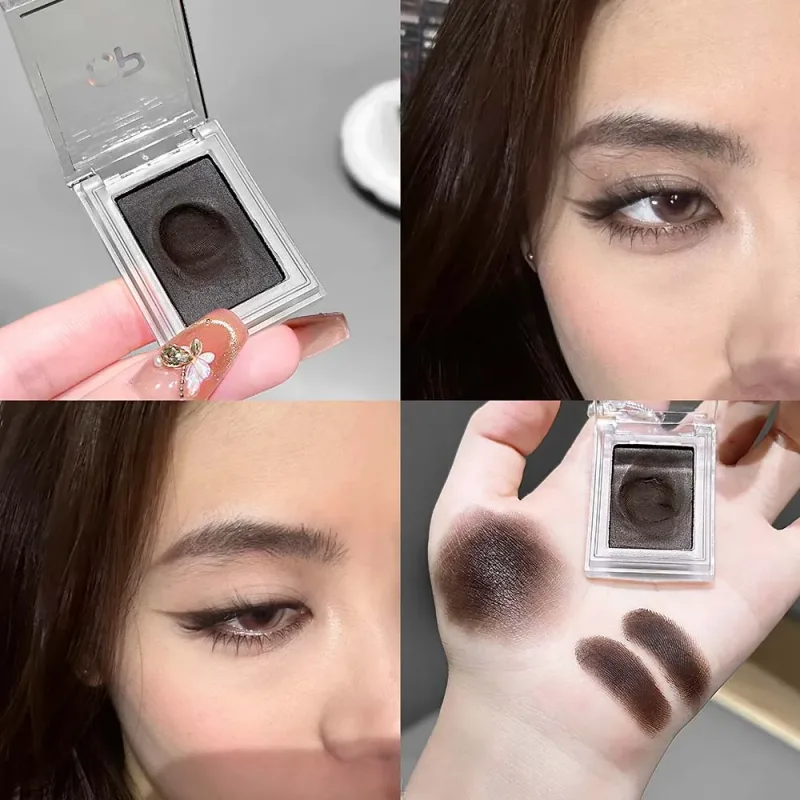 Donkerrood Bruin Monochroom Oogschaduw Crème Aardappelpuree Natuurlijke Veegvaste Niet-uitdrogende Matte Oogschaduw Waterproof Eyeliner