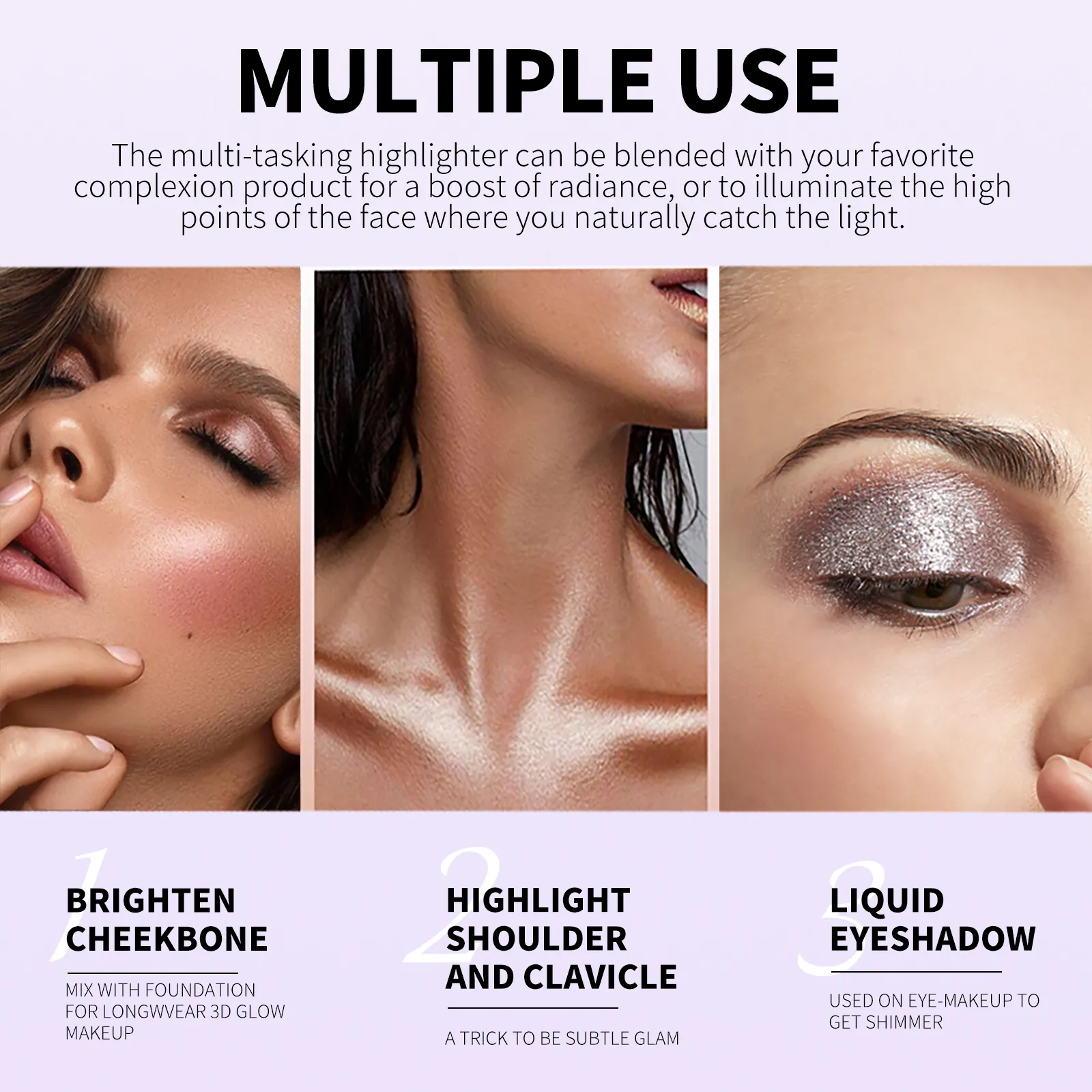 O'cheal líquido sombra de olho pescoço diamantes brilhante à prova dwaterproof água encantador bicho da seda brilho maquiagem dos olhos cosméticos glitter altamente pigmentado — image 3