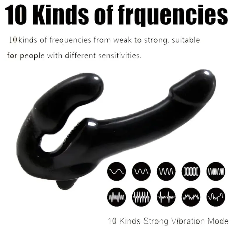 Gode vibrateur sans bretelles avec télécommande sans fil, Double pénétration, produits pour adultes, jouets sexuels pour femmes lesbiennes — image 2