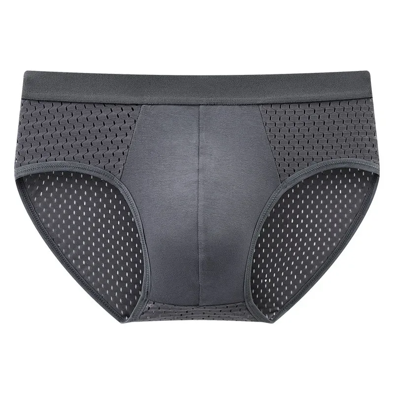 Sous-vêtements pour hommes, culotte triangulaire fine et respirante, slip en soie glacée, en maille, pantalon d'angle carré Sexy pour Shorts, 1/4 pièces — image 24