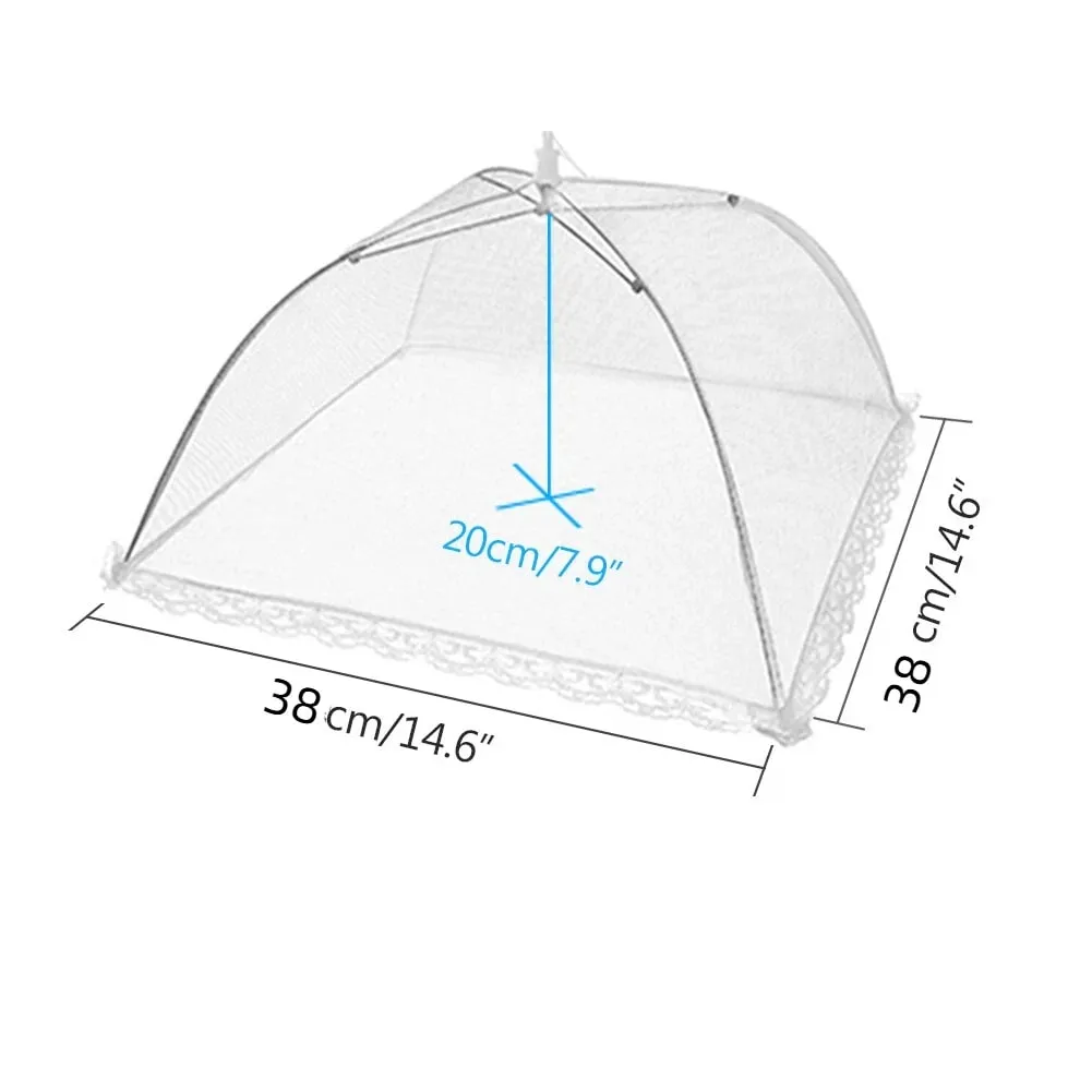 Large pop-up white mesh food cover tent - foldable and washable suitable for outdoor picnics barbecues and parties — image 10