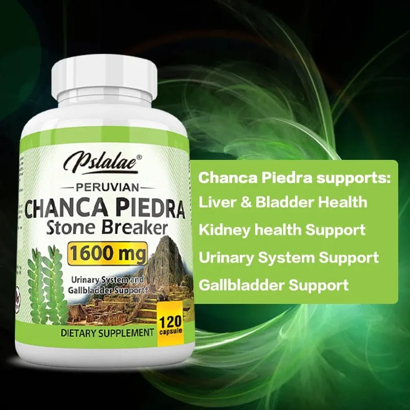 Chanca Piedra Capsules 1600mg - รองรับทางเดินปัสสาวะอาหารเสริมที่ไม่ใช่จีเอ็มโอบดหินไต — image 7