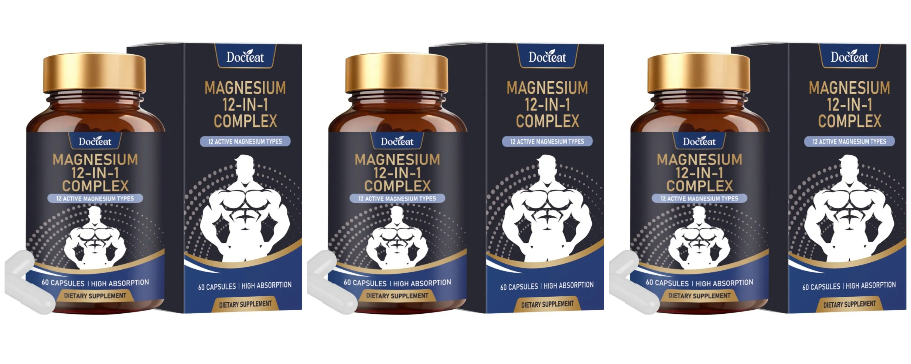 Magnezyum Takviyesi Kapsülleri 12 Magnezyum Formları Mineral Kompleksi Günlük Sağlık Desteği için Günlük Mineral Beslenme Takviyesi — image 9