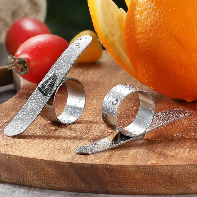 Éplucheur de citron et d'orange en acier inoxydable, couteau à agrumes à double usage, Gadget de cuisine, accessoire de Bar, outil de cuisine polyvalent — image 6
