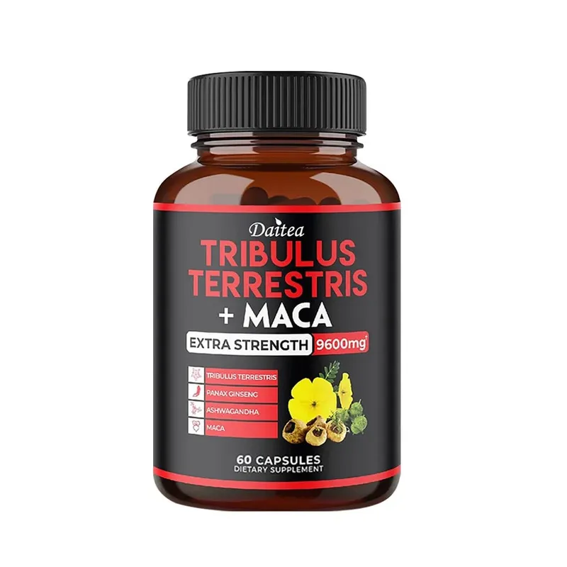 Tribulus Terrestris Capsules 7000 mg avec Maca Ginseng et Ashwagandha Energy Focus musculaire et soutien à l'endurance pour hommes