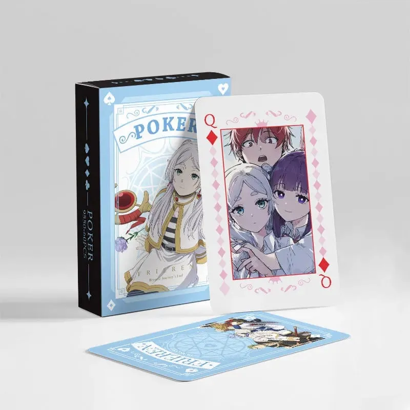 Jouet de Poker animé Frieren aux funérailles, cartes de jeu Frieren Himmel Cosplay, couverture rigide, cadeau de collection — image 4