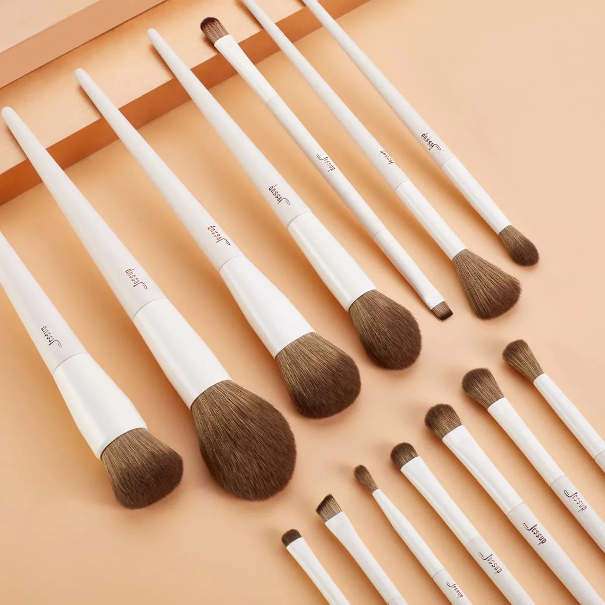 Jessup 14 ชิ้นชุดแปรงแต่งหน้า Professional Synthetic Soft Foundation Powder Blending Eye Shadow Contour Liner แปรงชุด T329 — image 1