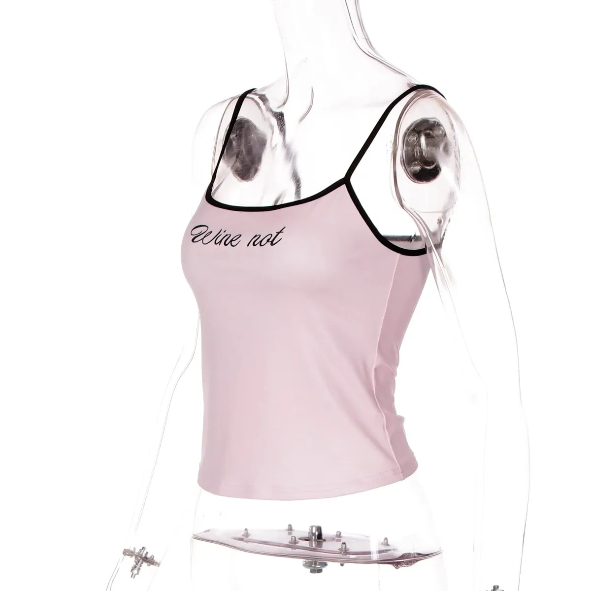 Hugcitar verão carta impressão cor bloco deslizamento sem costas sexy magro colheita camis topo moda feminina streetwear festa roupas de férias — image 8