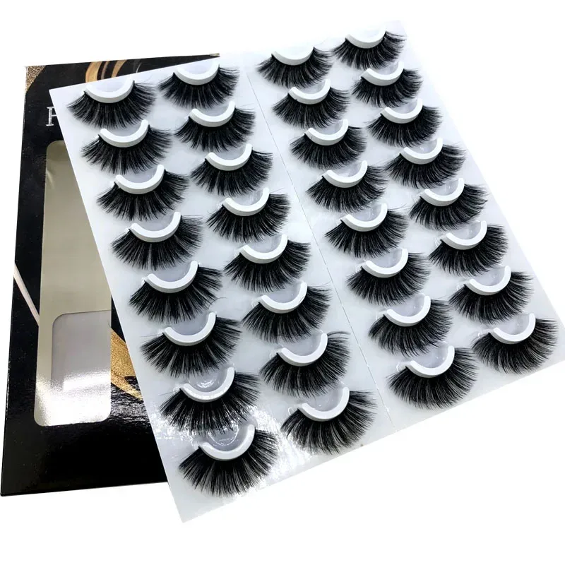 16 Pairs 3D Mink Hair False Eyelashes Natural/Thick Long Eye Lashes Wispy Makeup Beauty Extension Tools — image 11