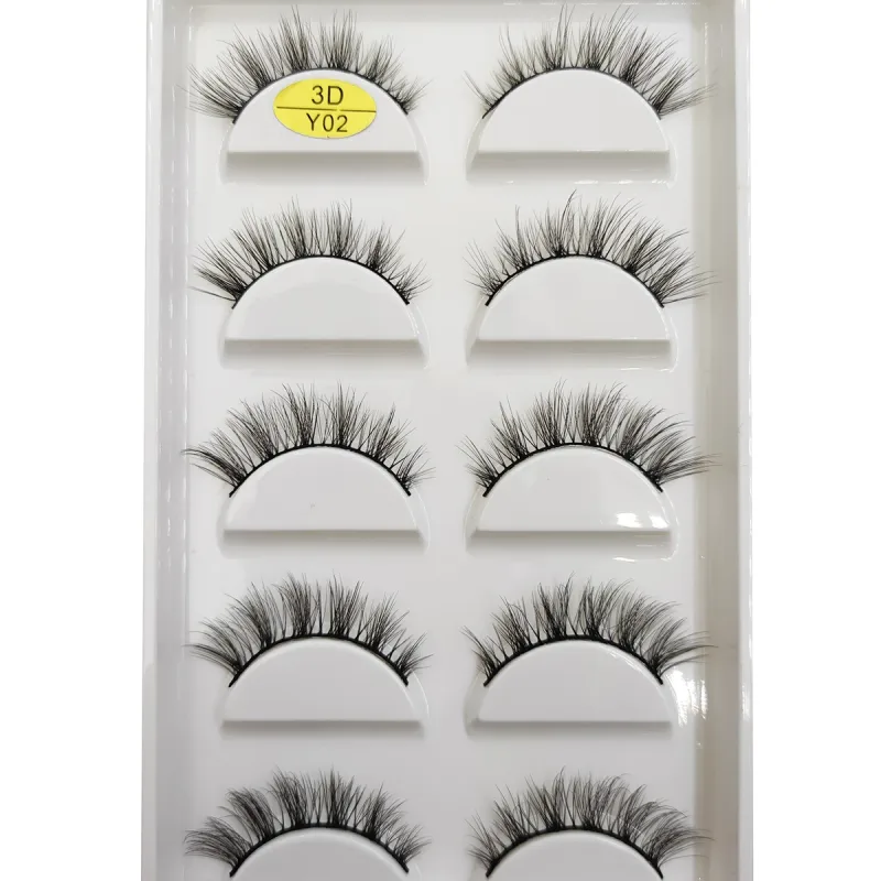 Přírodní 3D norkové umělé řasy Měkké jemné nadýchané oči umělé řasy make-up řas krása kočka Cilios 5 párů 15 stylů — image 10