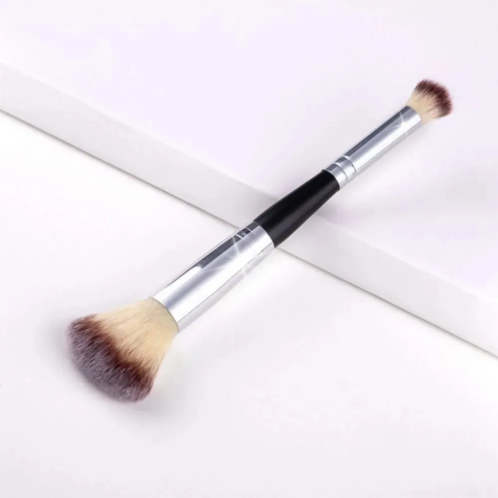 Abgerundeter, sich verjüngender Foundation-Pinsel mit zwei Enden, Make-up-Pinsel mit kurzen Haaren, Make-up-Pinsel mit doppeltem Verwendungszweck für flüssiges Cremepulver — image 3