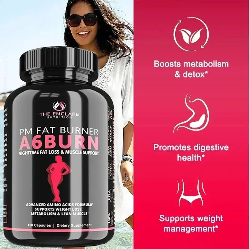 Night Slimming Fat Burning Capsules for Weight Loss Suppresses Appetite and Strongly Promotes Metabolism in Men and Women
