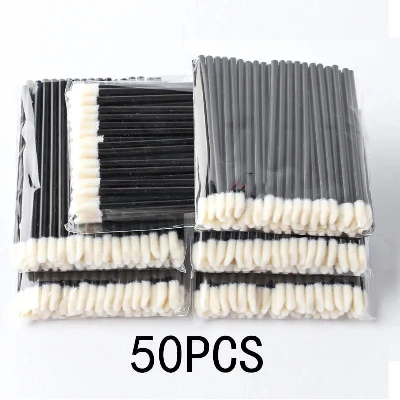 50/500/1000Pcs ขายส่งแปรงแต่งหน้าแปรงแต่งหน้า Eyelashes Extension Lip Gloss Applicator ลิปสติก Wands ชุดเครื่องสำอางค์ make Up — image 9